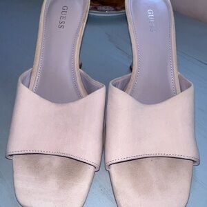 GUESS Women's Suede Slide Sandals